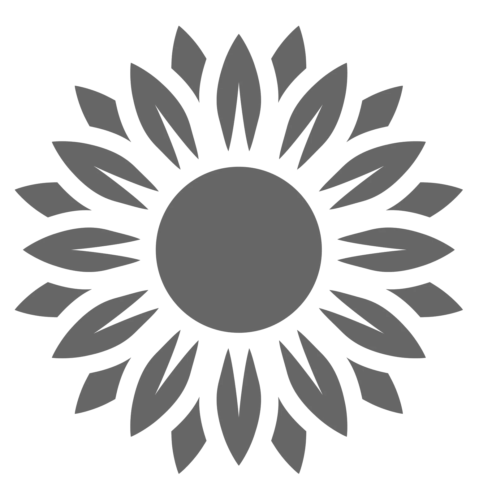 Grafik Blume in Grau